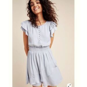 Anthropologie Dolan Adelaide Mini Dress Blue Grey S